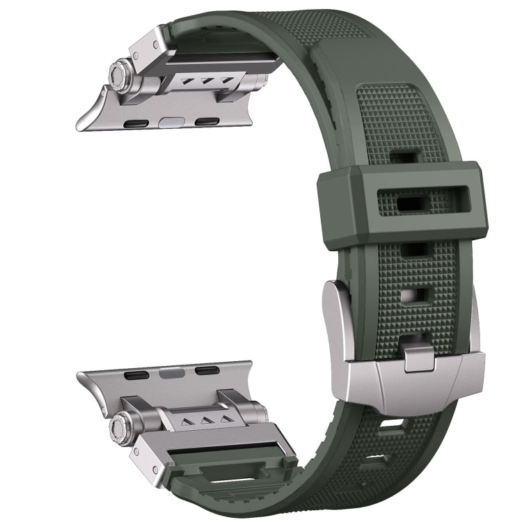 For Apple Watch SE 2023 44mm Silicone Armor Mecha Head Watch Band
