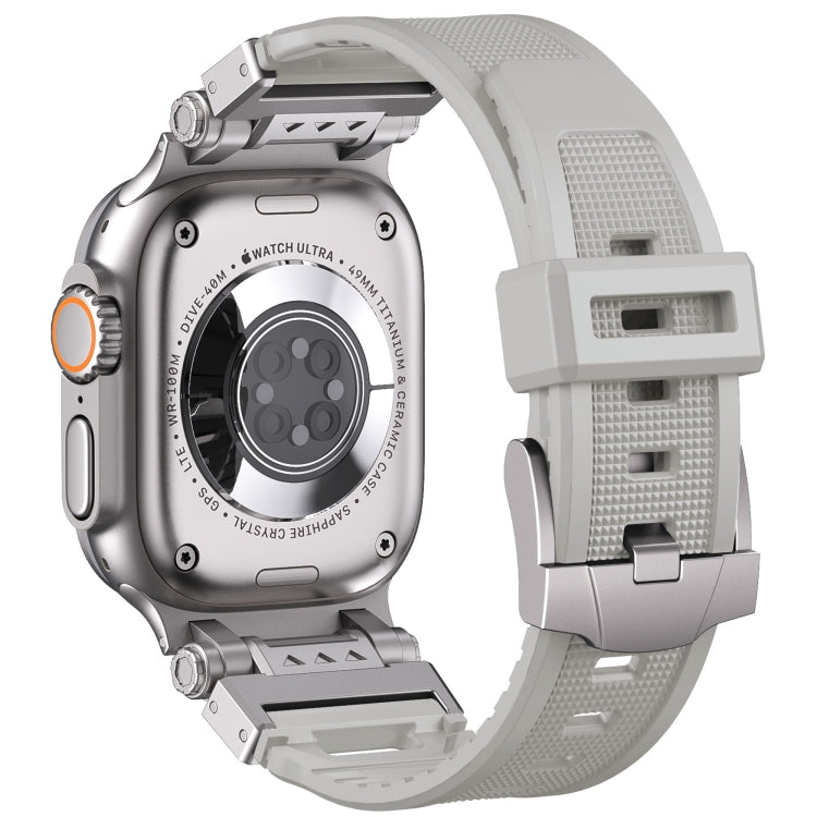 For Apple Watch SE 2023 44mm Silicone Armor Mecha Head Watch Band