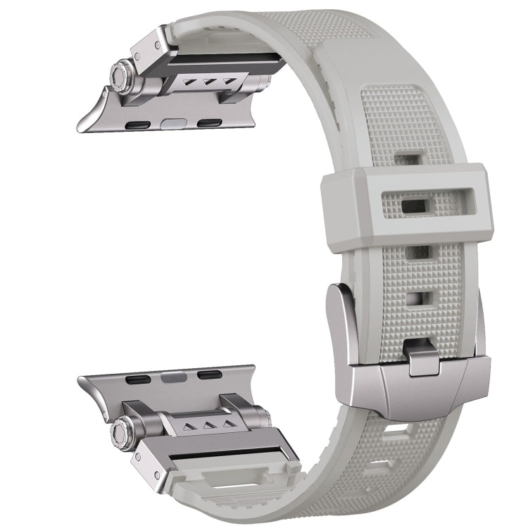 For Apple Watch SE 2023 44mm Silicone Armor Mecha Head Watch Band