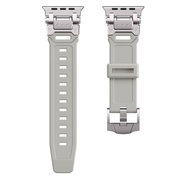 For Apple Watch SE 2023 44mm Silicone Armor Mecha Head Watch Band