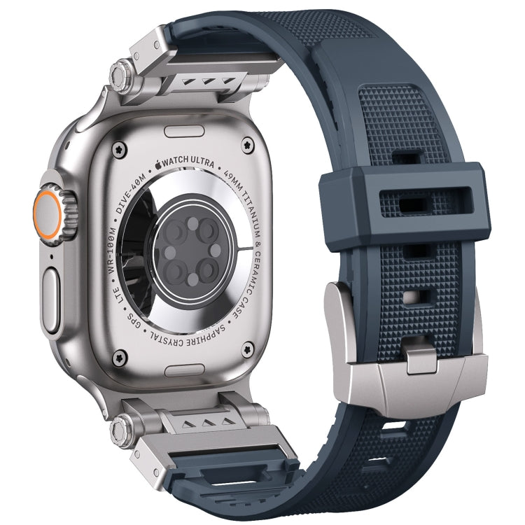 For Apple Watch SE 2023 44mm Silicone Armor Mecha Head Watch Band