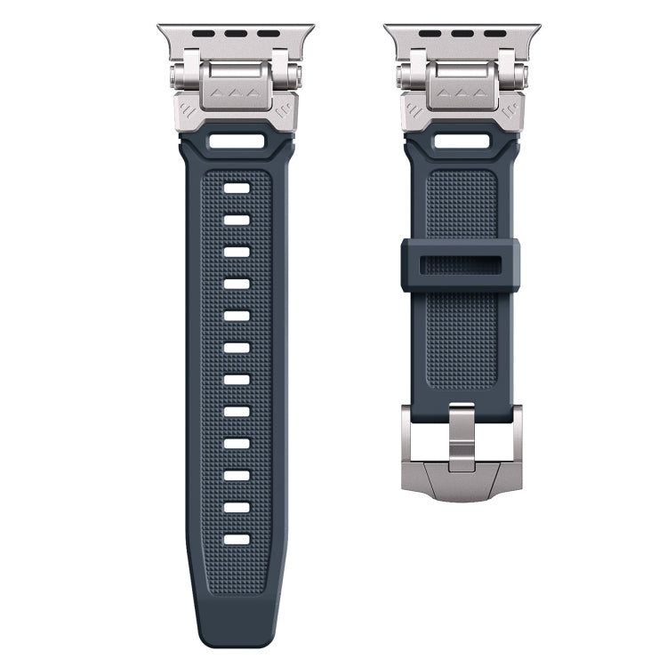 For Apple Watch SE 2023 44mm Silicone Armor Mecha Head Watch Band