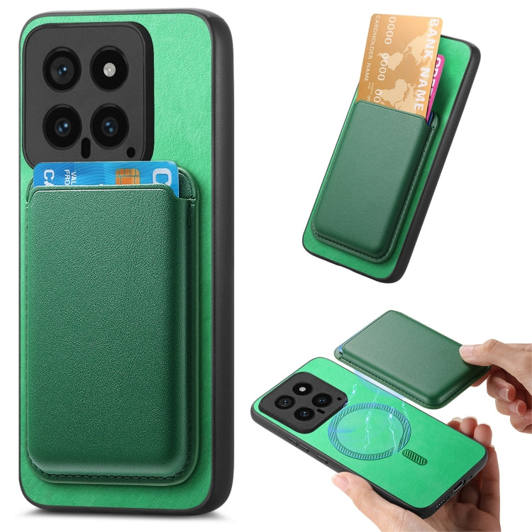 For Xiaomi Redmi A3 Retro Magsafe Card Bag PU Back Cover Phone Case
