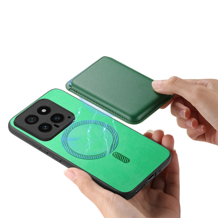 For Xiaomi Redmi A3 Retro Magsafe Card Bag PU Back Cover Phone Case