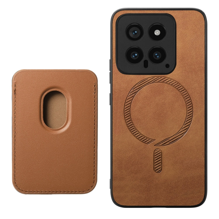 For Xiaomi Redmi A3 Retro Magsafe Card Bag PU Back Cover Phone Case