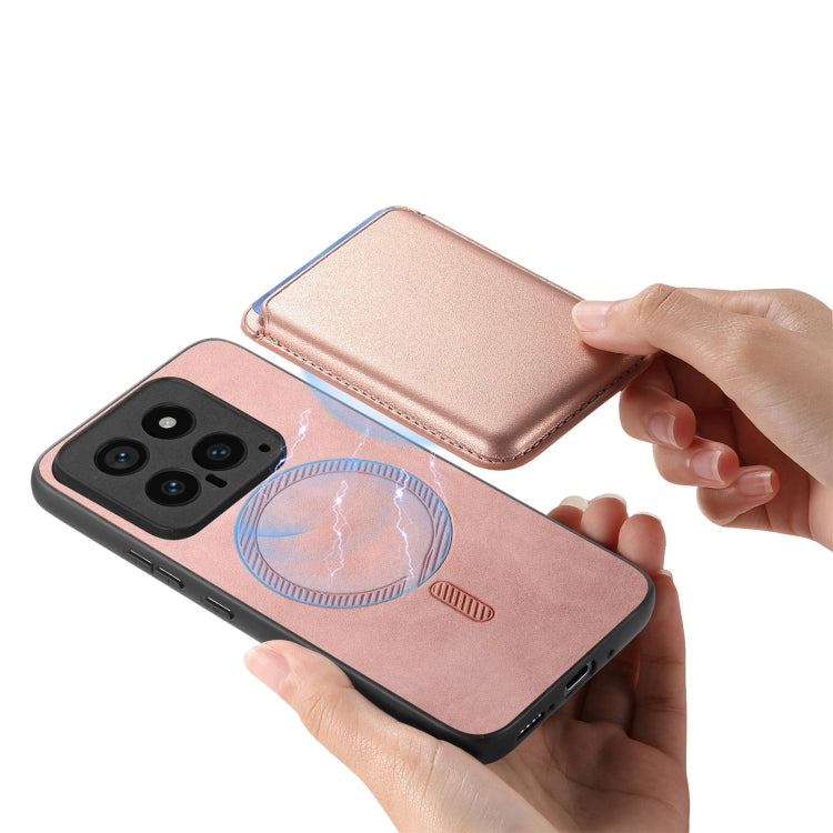 For Xiaomi Redmi Note 13 Pro+ Retro Magsafe Card Bag PU Back Cover Phone Case