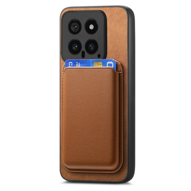 For Xiaomi Redmi Note 13 Pro+ Retro Magsafe Card Bag PU Back Cover Phone Case