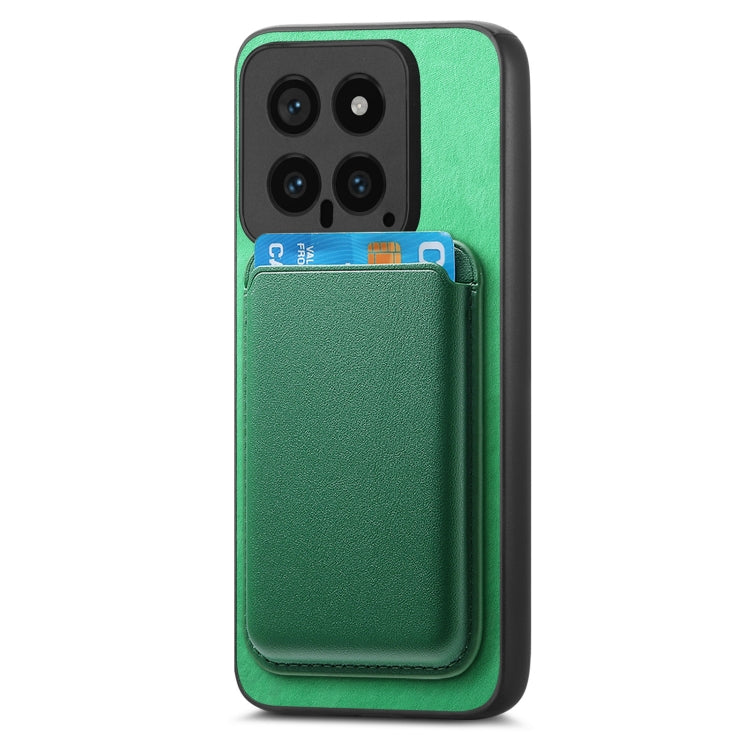 For Xiaomi 14 Retro Magsafe Card Bag PU Back Cover Phone Case