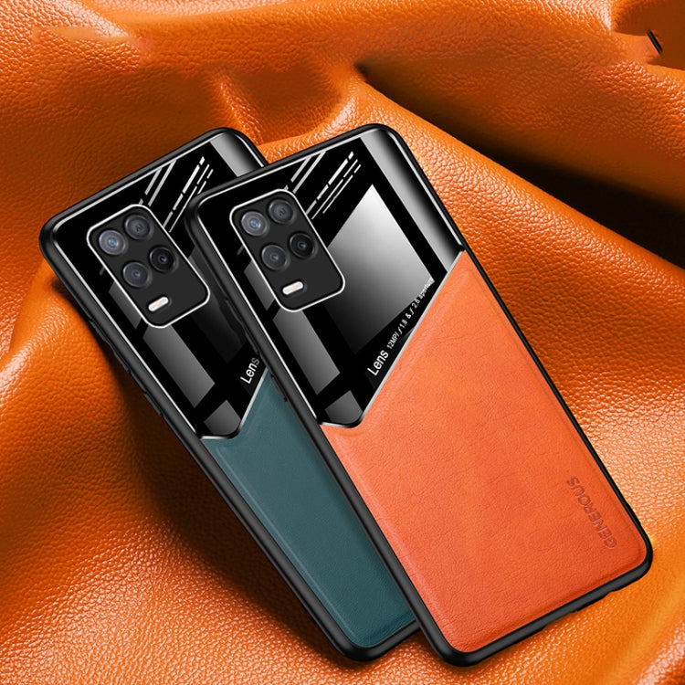For Realme 8 5G All-inclusive Leather Organic Glass Phone Case