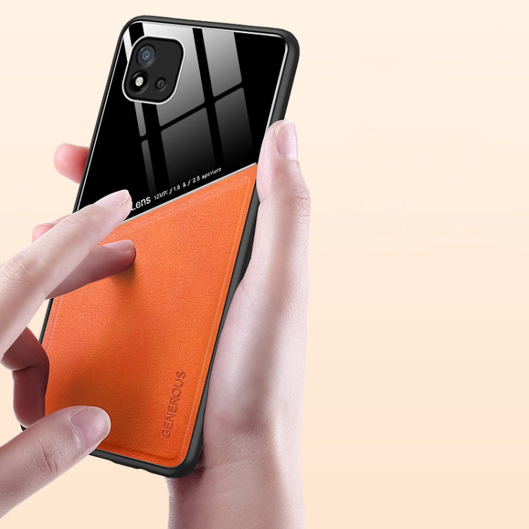 For Realme C20 All-inclusive Leather Organic Glass Phone Case