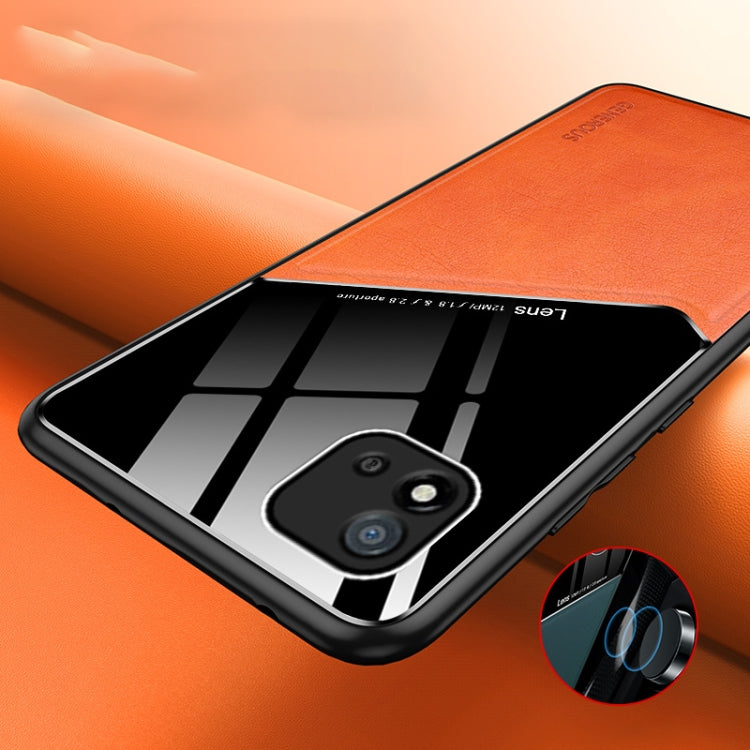 For Realme C20 All-inclusive Leather Organic Glass Phone Case