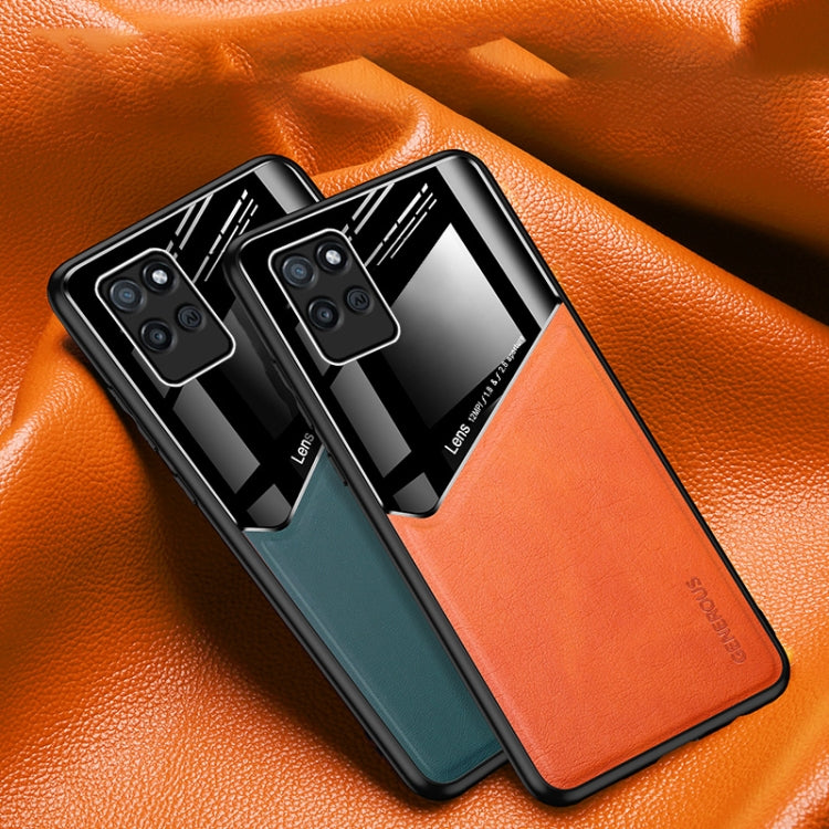For Realme V11 All-inclusive Leather Organic Glass Phone Case