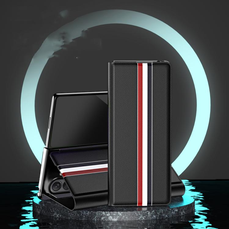 For Galaxy Z Fold7 5G Litchi Texture PU Back Phone Case with Holder