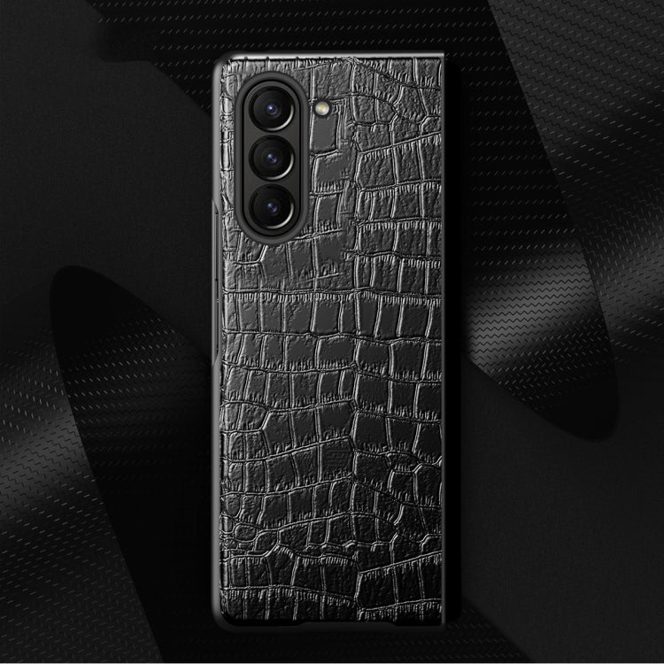For Samsung Galaxy Z Fold6 5G Crocodile Texture All-inclusive Shockproof Phone Case