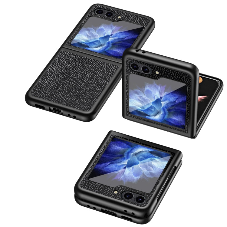 For Samsung Galaxy Z Flip6 / Flip7 FE Litchi Texture All Inclusive Shockproof Phone Case