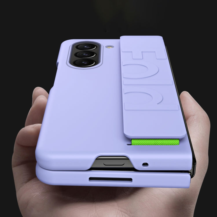 For Galaxy Z Fold6 5G Skin Elastic Wrist Grip Back Cover Phone Case