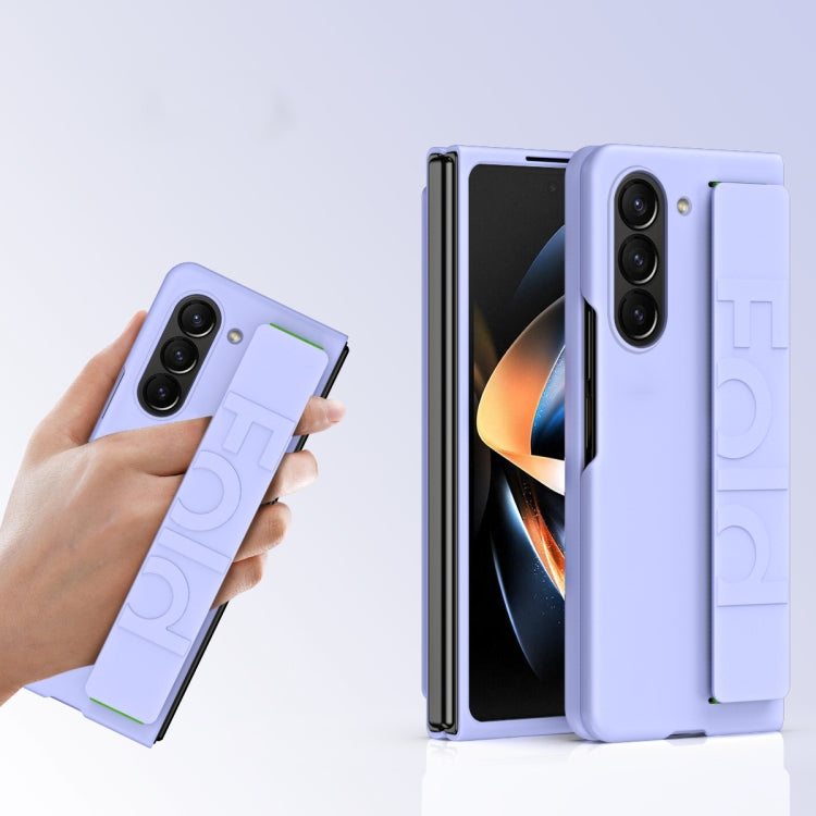 For Galaxy Z Fold6 5G Skin Elastic Wrist Grip Back Cover Phone Case