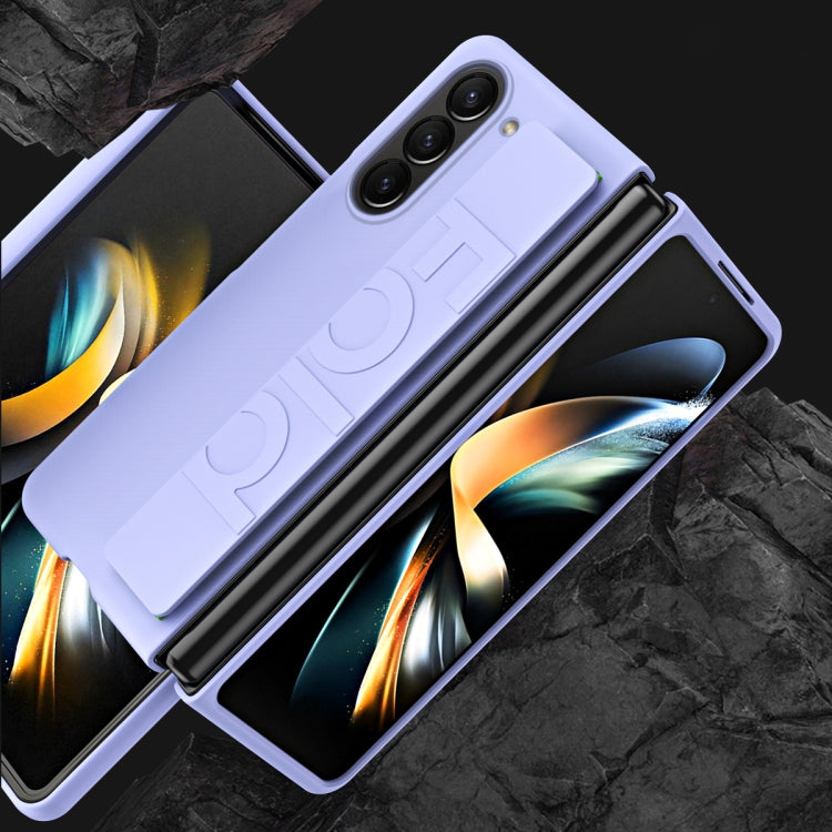 For Galaxy Z Fold6 5G Skin Elastic Wrist Grip Back Cover Phone Case