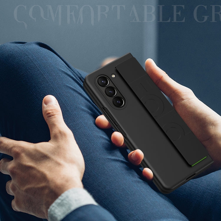 For Galaxy Z Fold6 5G Skin Elastic Wrist Grip Back Cover Phone Case