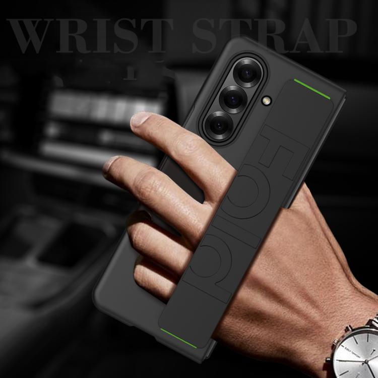 For Galaxy Z Fold7 5G Skin Elastic Wrist Grip Back Cover Phone Case