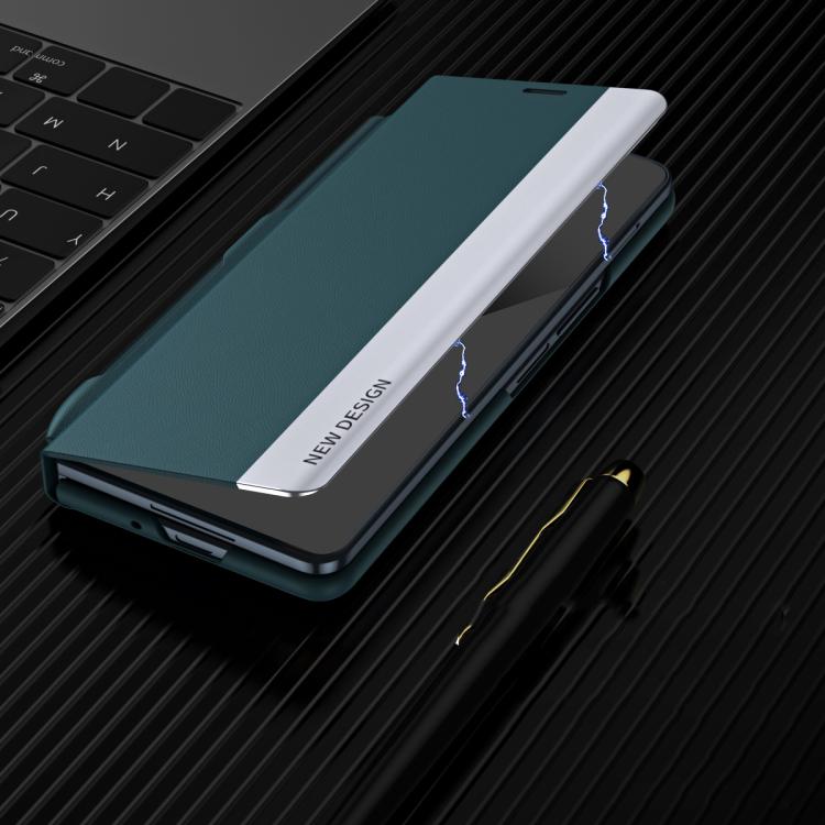 For Galaxy Z Fold8 Ultra 5G Side Electroplated Adsorption Leather Phone Case with Pen Slot