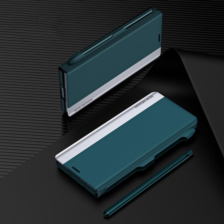 For Galaxy Z Fold8 Ultra 5G Side Electroplated Adsorption Leather Phone Case with Pen Slot