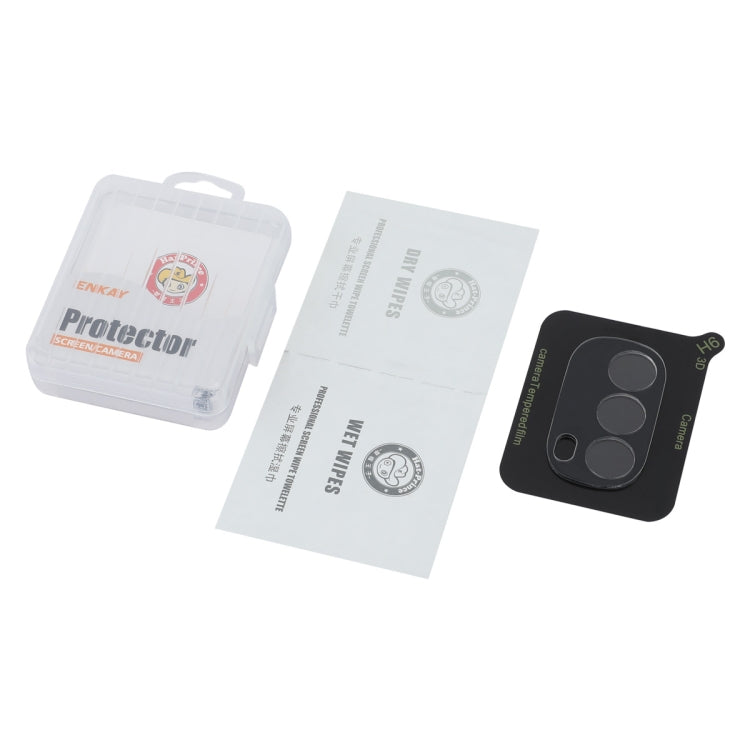 For Motorola Moto G82 ENKAY Hat-Prince 9H Rear Camera Lens Tempered Glass Film - Transparent