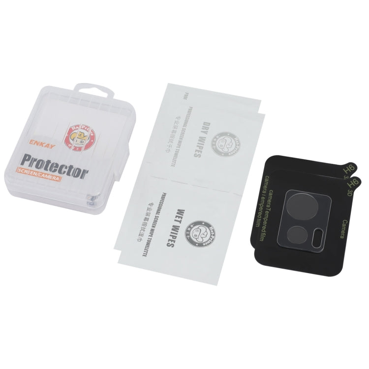 For Motorola Moto Edge 30 Neo 2pcs ENKAY Hat-Prince 9H Rear Camera Lens Tempered Glass Film - Transparent