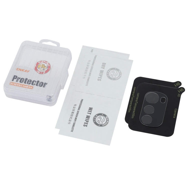 For Motorola Moto E32 2pcs ENKAY Hat-Prince 9H Rear Camera Lens Tempered Glass Film - Transparent