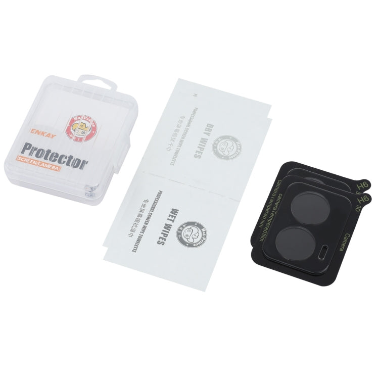 For Motorola Moto G04 / G24 2pcs ENKAY Hat-Prince 9H Rear Camera Lens Tempered Glass Film - Transparent