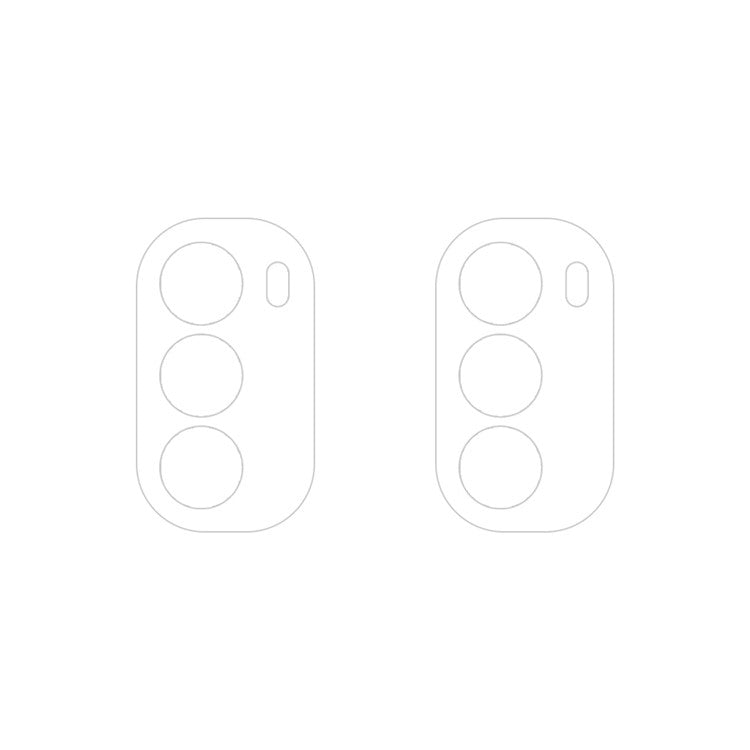 For Motorola Moto G82 2pcs ENKAY Hat-Prince 9H Rear Camera Lens Tempered Glass Film - Transparent