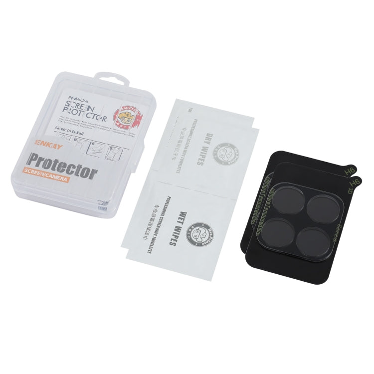 For Honor X6a 2023 2pcs ENKAY 9H Rear Camera Lens Tempered Glass Film - Transparent