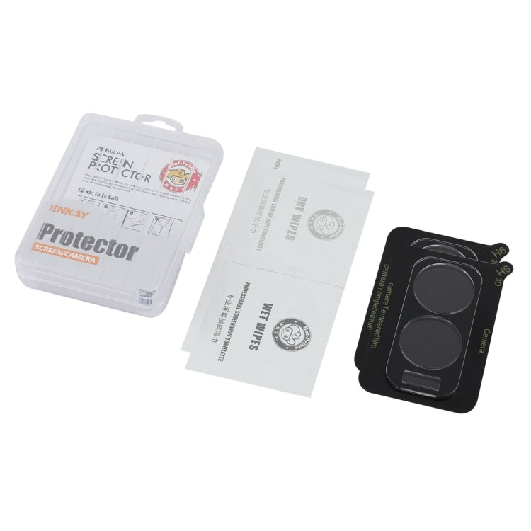 For OPPO A2x 5G 2pcs ENKAY 9H Rear Camera Lens Tempered Glass Film - Transparent