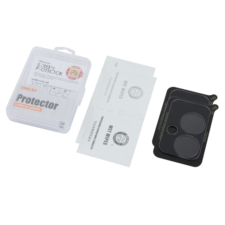 For OPPO A59 5G 2pcs ENKAY 9H Rear Camera Lens Tempered Glass Film - Transparent