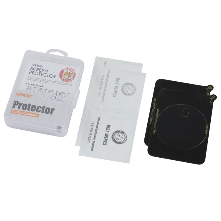 For Realme 12+ 2pcs ENKAY 9H Rear Camera Lens Tempered Glass Film - Transparent