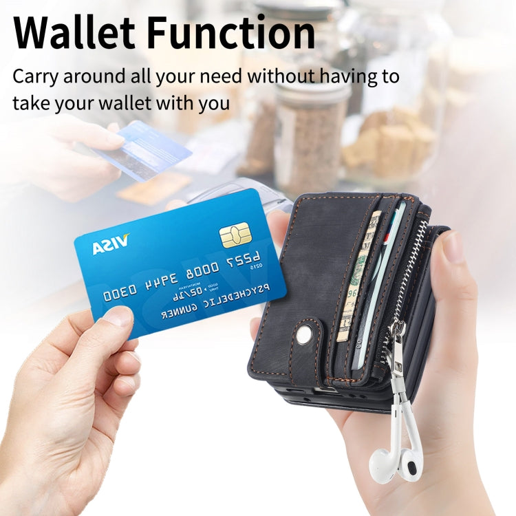 For Samsung Galaxy Z Flip7 FE / Flip6 Skin-feel PU Zipper Wallet Phone Case