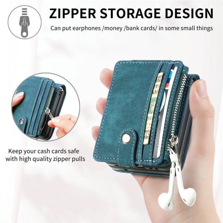 For Samsung Galaxy Z Flip7 FE / Flip6 Skin-feel PU Zipper Wallet Phone Case