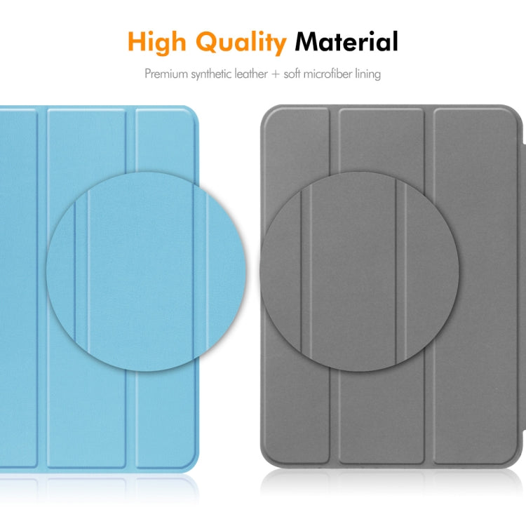 For iPad Pro 13 2025 / 2024 ENKAY Tri-fold Custer Texture Platic Leather Smart Tablet Case