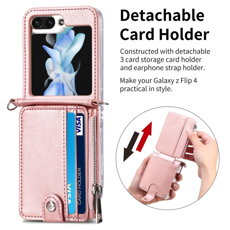 For Samsung Galaxy Z Flip7 FE / Flip6 Crossbody 2-in-1 Wallet Leather Phone Case