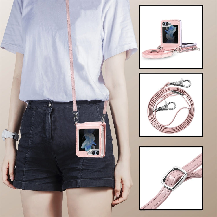 For Samsung Galaxy Z Flip7 FE / Flip6 Crossbody 2-in-1 Wallet Leather Phone Case