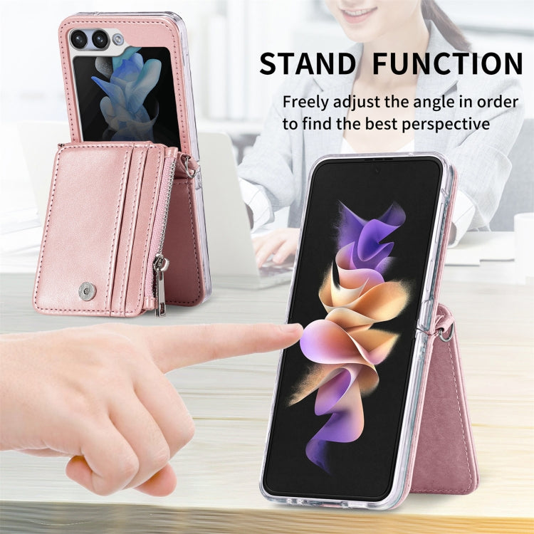 For Samsung Galaxy Z Flip7 FE / Flip6 Crossbody 2-in-1 Wallet Leather Phone Case