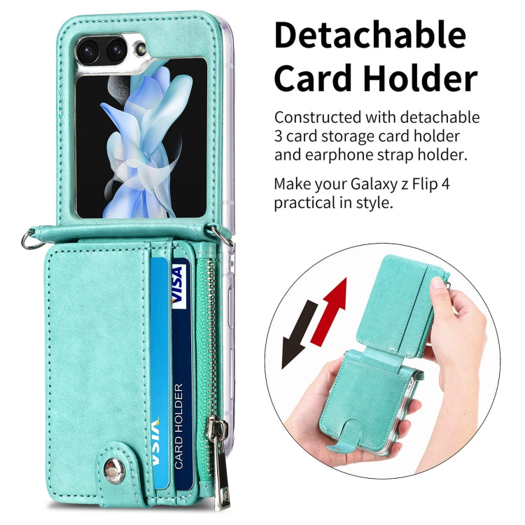 For Samsung Galaxy Z Flip7 FE / Flip6 Crossbody 2-in-1 Wallet Leather Phone Case