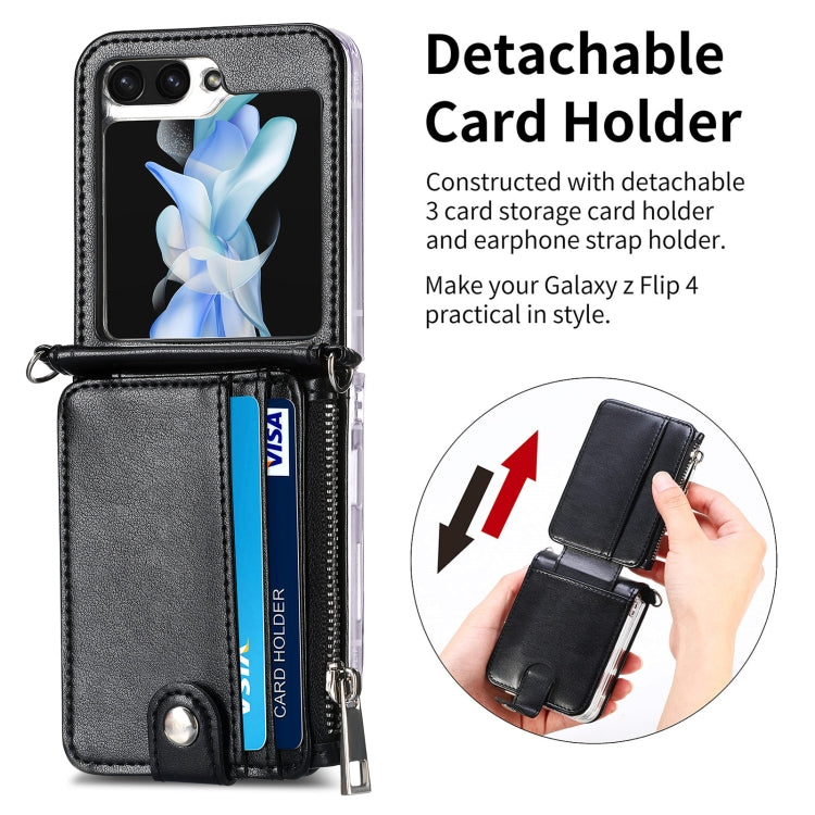For Samsung Galaxy Z Flip7 FE / Flip6 Crossbody 2-in-1 Wallet Leather Phone Case