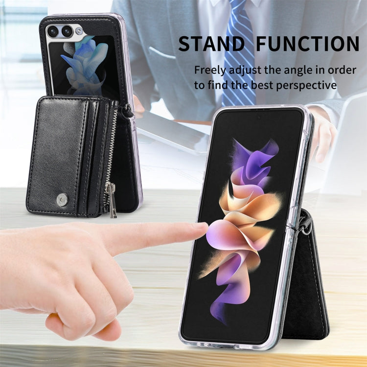 For Samsung Galaxy Z Flip7 FE / Flip6 Crossbody 2-in-1 Wallet Leather Phone Case