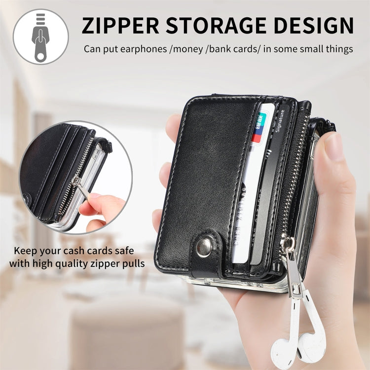 For Samsung Galaxy Z Flip7 FE / Flip6 Crossbody 2-in-1 Wallet Leather Phone Case