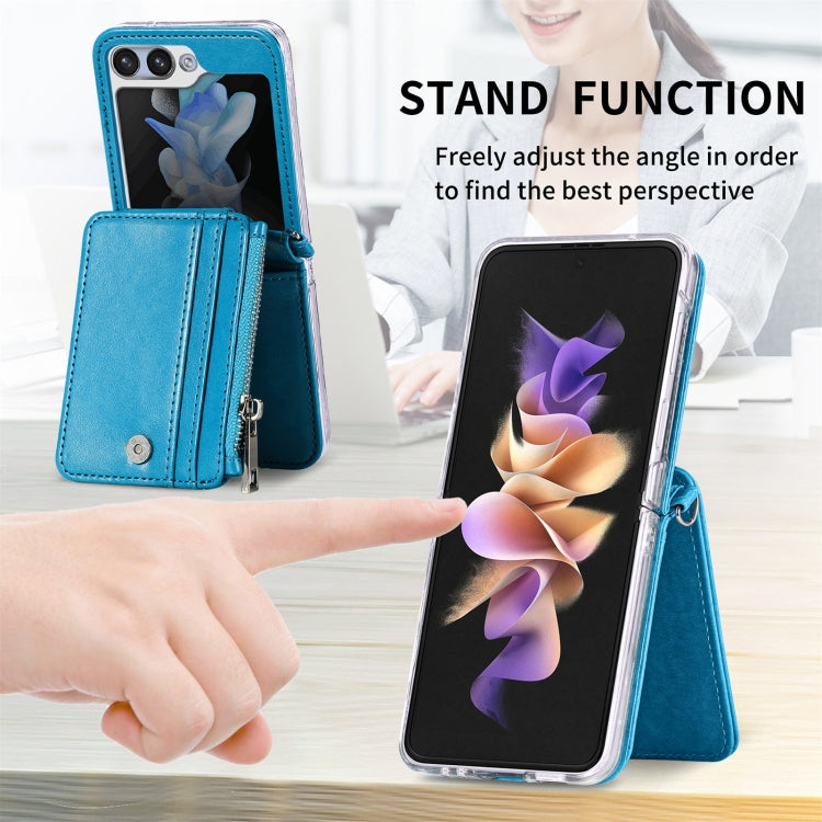 For Samsung Galaxy Z Flip7 FE / Flip6 Crossbody 2-in-1 Wallet Leather Phone Case