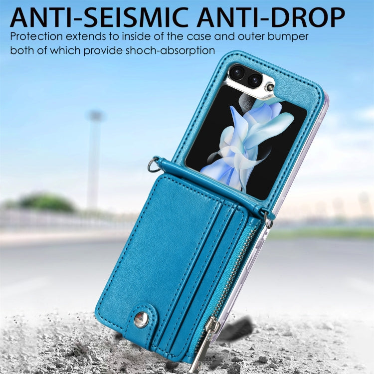 For Samsung Galaxy Z Flip7 FE / Flip6 Crossbody 2-in-1 Wallet Leather Phone Case