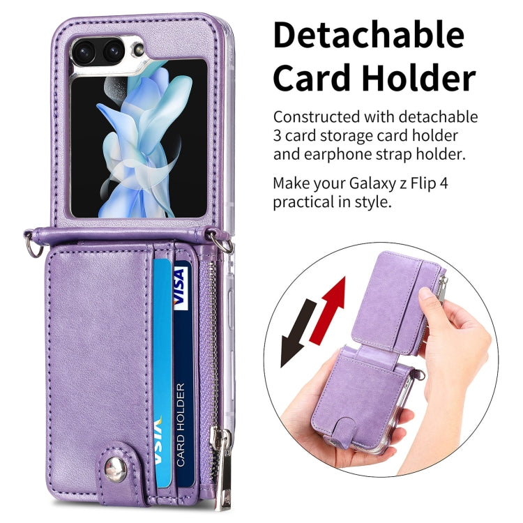 For Samsung Galaxy Z Flip7 FE / Flip6 Crossbody 2-in-1 Wallet Leather Phone Case