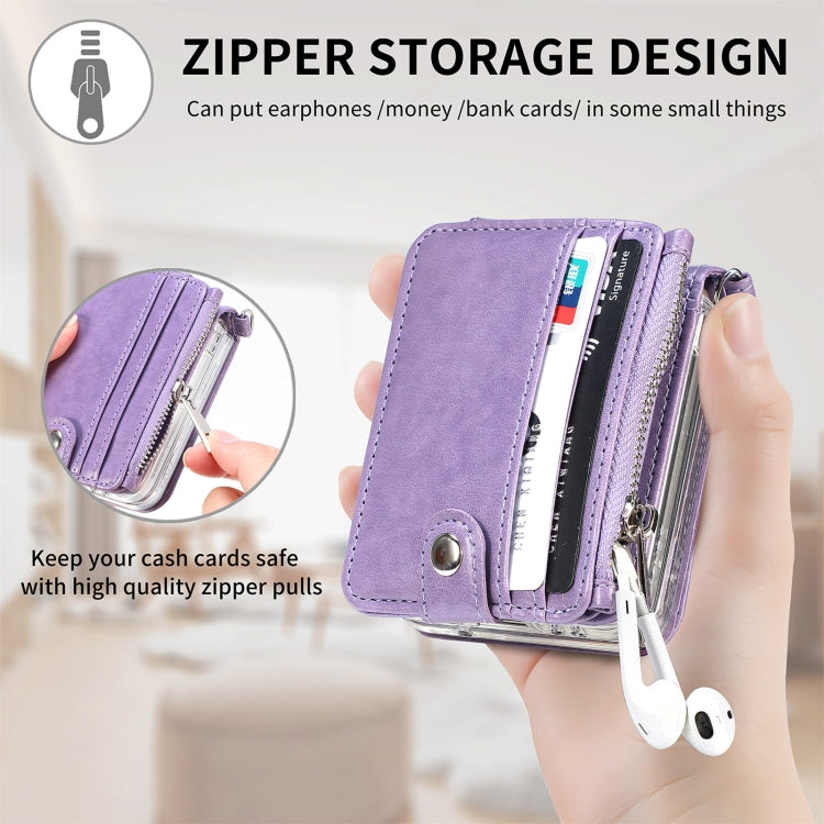 For Samsung Galaxy Z Flip7 FE / Flip6 Crossbody 2-in-1 Wallet Leather Phone Case