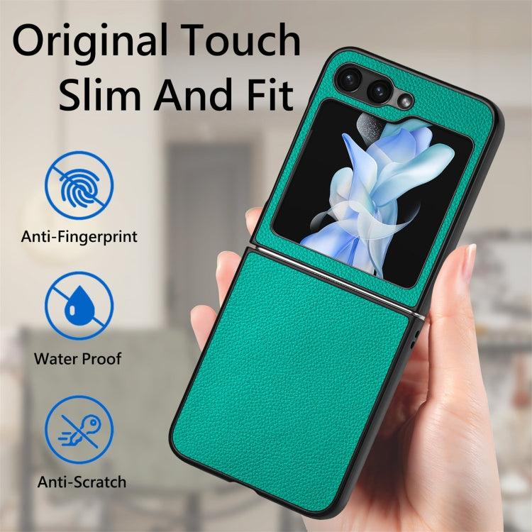 For Samsung Galaxy Z Flip6 / Flip7 FE Litchi Texture Folding Shockproof Phone Case